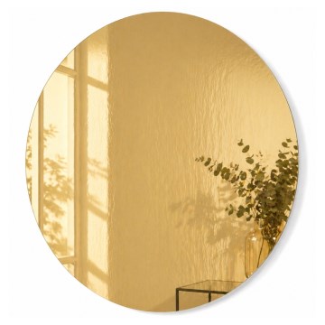 Zidno ogledalo HOUSEVITAMIN Ø 80 cm, zlatno