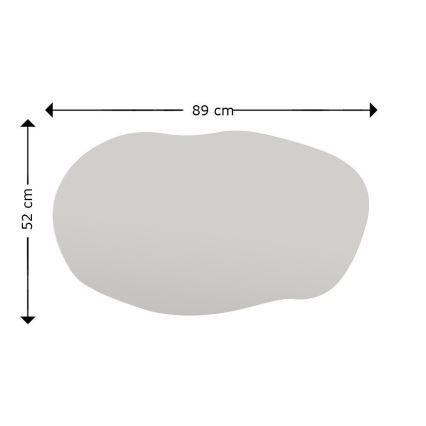 Zidno ogledalo LOSSA 89x52 cm crno