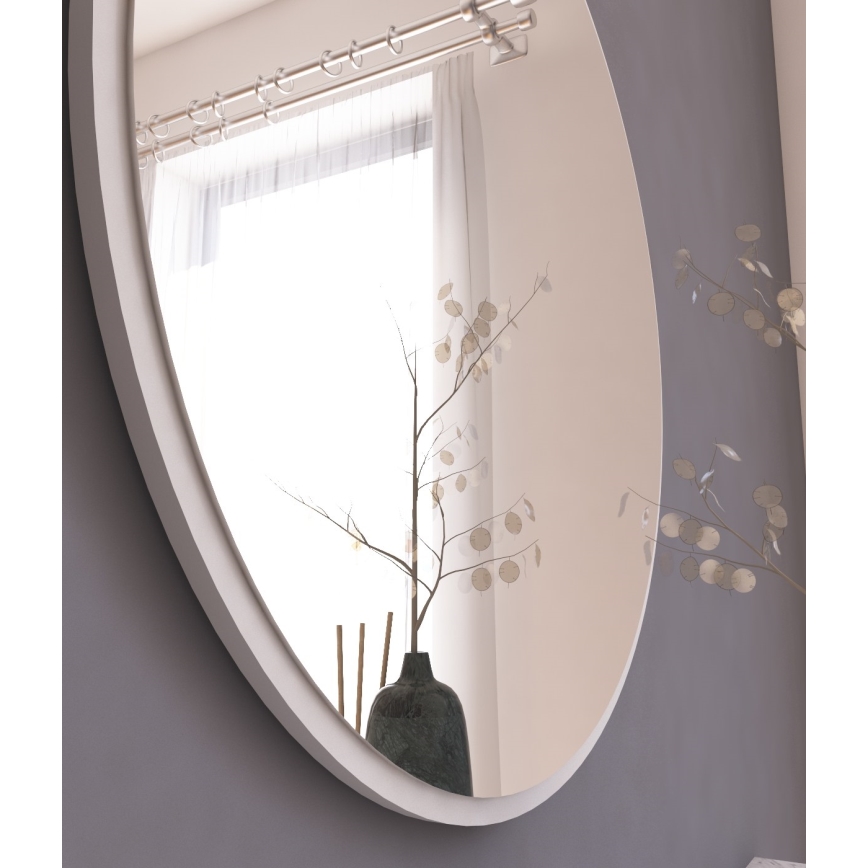 Zidno ogledalo OZZE promjer 60 cm bijela