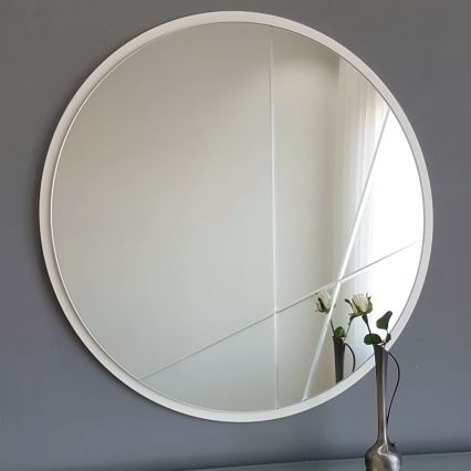 Zidno ogledalo pr. 60 cm srebrna