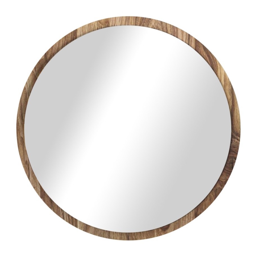 Zidno ogledalo promjera 45 cm, orah