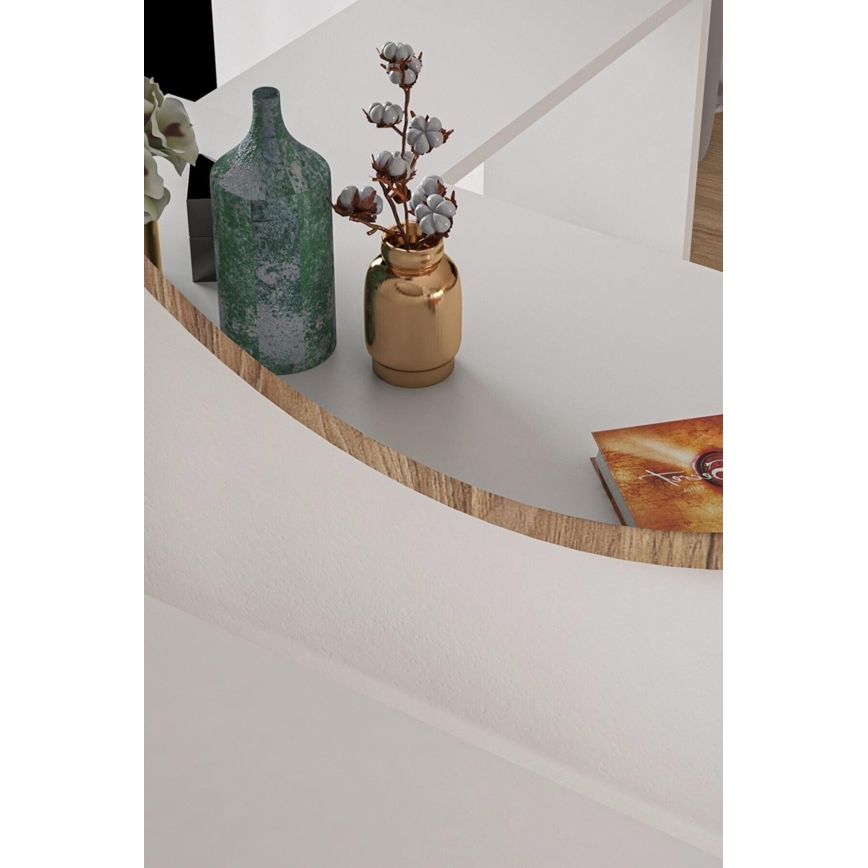 Zidno ogledalo promjera 45 cm, orah