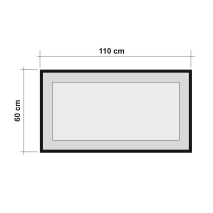 Zidno ogledalo QUANTUM 60x110 cm smeđa/crna