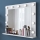 Zidno ogledalo s policom RANI 90x71,8 cm bijela