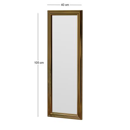 Zidno ogledalo SMOOTH 105x40 cm zlatna