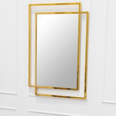 Zidno ogledalo VIDO 110x80 cm zlatna
