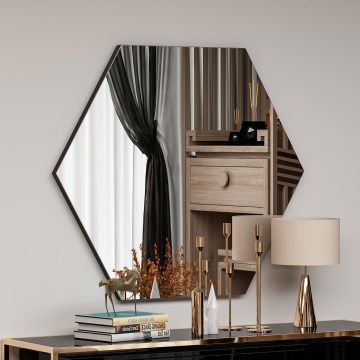 Zidno ogledalo ZEO 60x70 cm crno