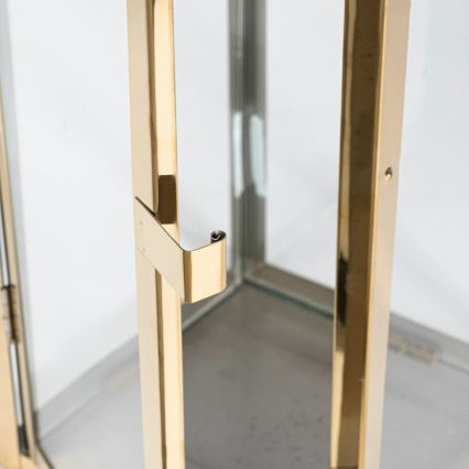 Zlatna dekorativna lanterna 38 cm