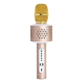 Zlatni karaoke mikrofon 6W/5V 1500 mAh Bluetooth