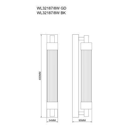 Zuma Line - LED zidna svjetiljka LED/8W/230V mesing