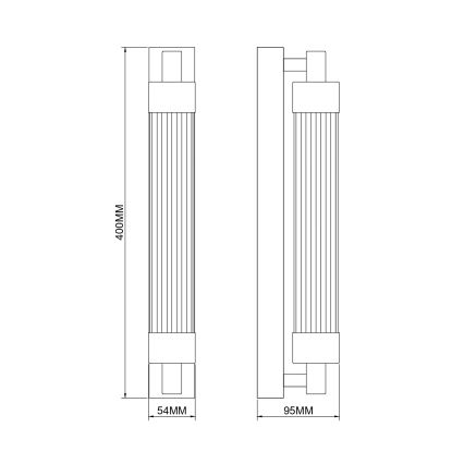 Zuma Line - LED zidna svjetiljka LED/8W/230V crna