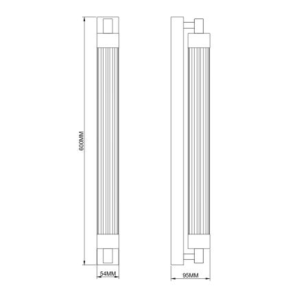 Zuma Line - LED zidna svjetiljka LED/14W/230V crna