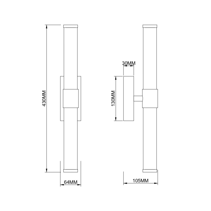 Zuma Line - LED zidna svjetiljka LED/8W/230V mesing