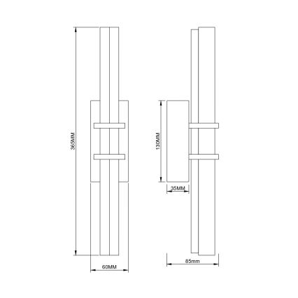 Zuma Line - LED zidna svjetiljka LED/8W/230V zlatna