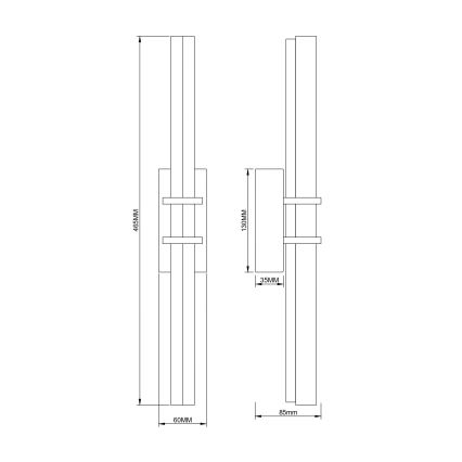 Zuma Line - zidna LED svjetiljka 10W/230V, zlatna