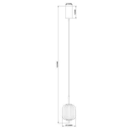 Zuma Line - LED luster na sajli LED/6,5W/230V Ø 13 cm zlatni