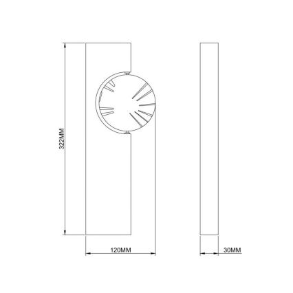 Zuma Line - LED zidna svjetiljka LED/3W/230V crna/zlatna