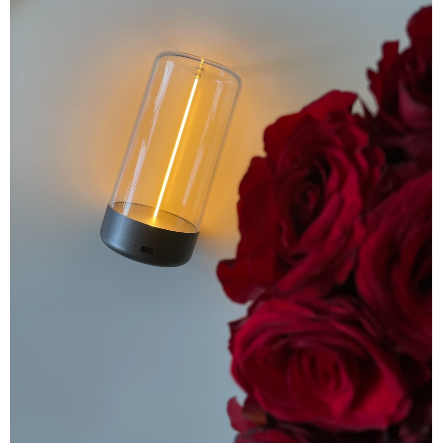 Zuma Line - LED Prigušiva punjiva stolna lampa LED/0,5W/230V crna IP54