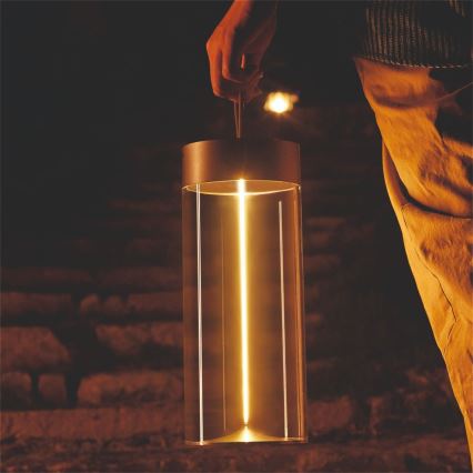 Zuma Line - LED punjiva stolna lampa s prigušivanjem LED/1,2W/230V siva IP54