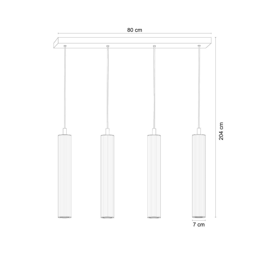 Zuma Line - Viseći luster na sajli 4xE14/7W/230V zlatni