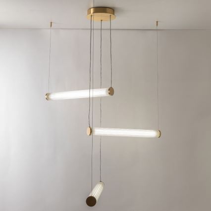 Zuma Line - LED luster na sajli s mogućnošću prigušivanja LED/64W/230V 2700-6500K zlatna + daljinski upravljač