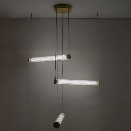 Zuma Line - LED luster na sajli s mogućnošću prigušivanja LED/64W/230V 2700-6500K zlatna + daljinski upravljač