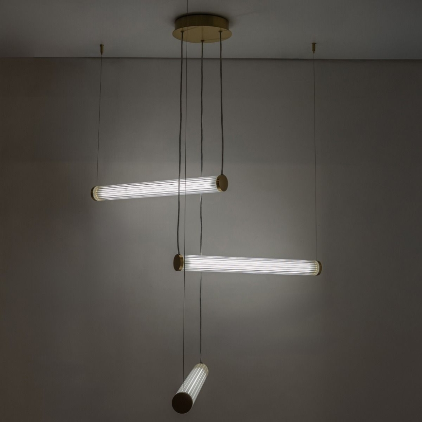 Zuma Line - LED luster na sajli s mogućnošću prigušivanja LED/64W/230V 2700-6500K zlatna + daljinski upravljač