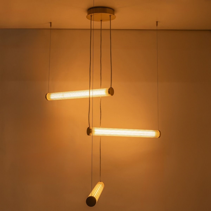 Zuma Line - LED luster na sajli s mogućnošću prigušivanja LED/64W/230V 2700-6500K zlatna + daljinski upravljač