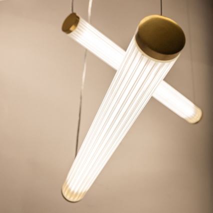 Zuma Line - LED luster na sajli s mogućnošću prigušivanja LED/64W/230V 2700-6500K zlatna + daljinski upravljač