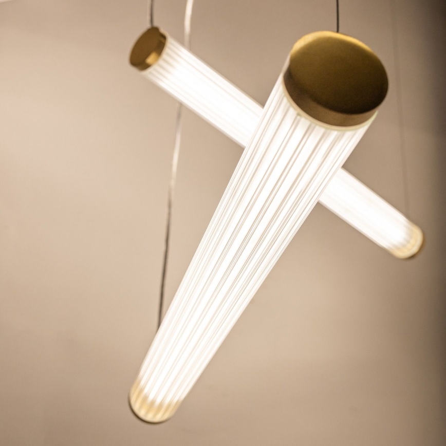 Zuma Line - LED luster na sajli s mogućnošću prigušivanja LED/64W/230V 2700-6500K zlatna + daljinski upravljač