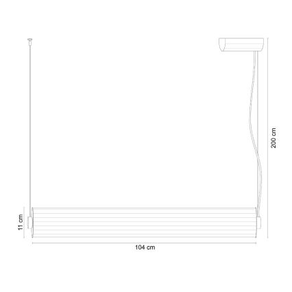 Zuma Line - LED luster na sajli s mogućnošću prigušivanja LED/39W/230V 2700-6500K crna + daljinski upravljač
