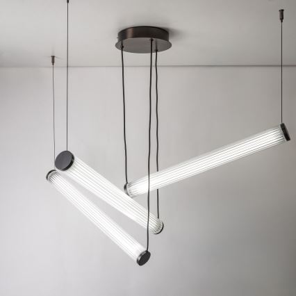 Zuma Line - LED luster na sajli s prigušivanjem LED/64W/230V 2700-6500K crna + daljinski upravljač