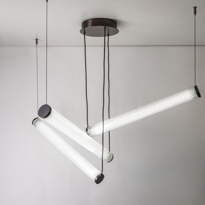 Zuma Line - LED luster na sajli s prigušivanjem LED/64W/230V 2700-6500K crna + daljinski upravljač