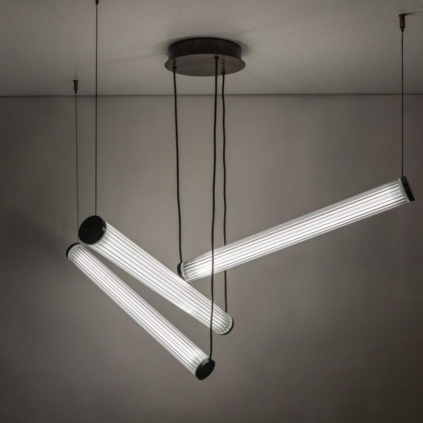Zuma Line - LED luster na sajli s prigušivanjem LED/64W/230V 2700-6500K crna + daljinski upravljač