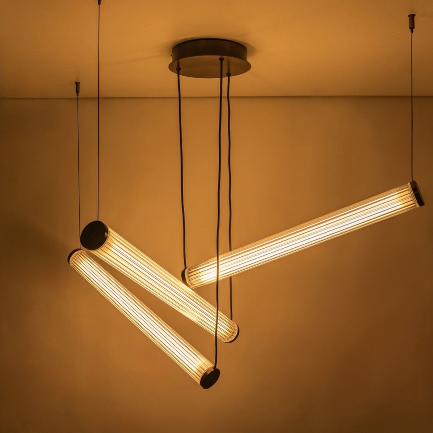 Zuma Line - LED luster na sajli s prigušivanjem LED/64W/230V 2700-6500K crna + daljinski upravljač