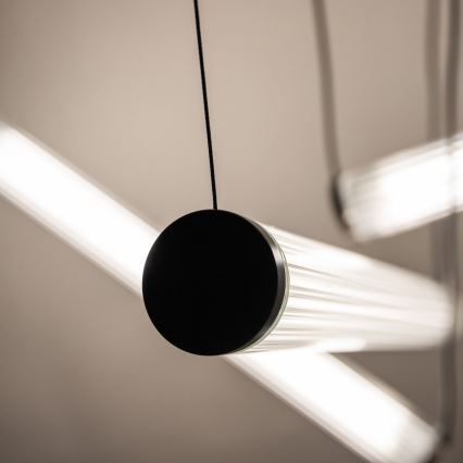 Zuma Line - LED luster na sajli s prigušivanjem LED/64W/230V 2700-6500K crna + daljinski upravljač