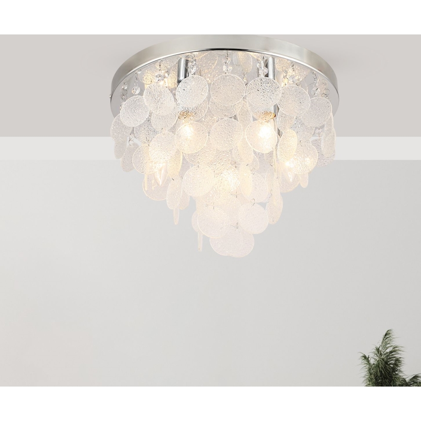 Zuma Line - Nadgradni luster 8xE14/40W/230V sjajni krom