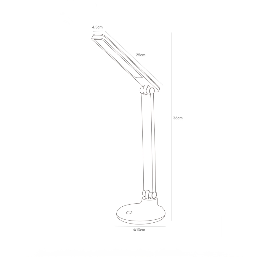 Zuma Line - LED Punjiva stolna lampa LED/6W/1200 mAh 3000/4500/6000K CRI 90 crna