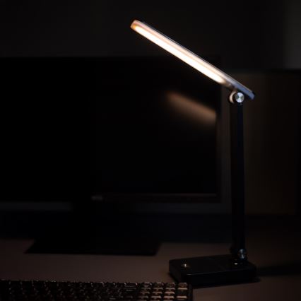 Zuma Line - LED Punjiva stolna lampa LED/8W/1200 mAh 3000/4500/6000K CRI 90 crna