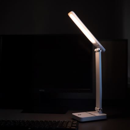 Zuma Line - LED Punjiva stolna lampa LED/8W/1200 mAh 3000/4500/6000K CRI 90 bijela