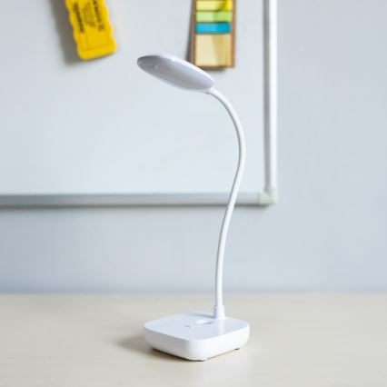 Zuma Line - LED Punjiva stolna lampa LED/7W/1200 mAh 3000/4500/6000K CRI 90 bijela