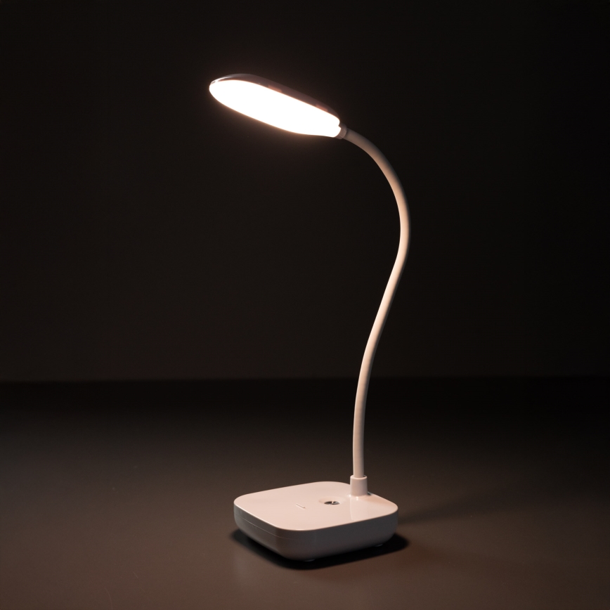 Zuma Line - LED Punjiva stolna lampa LED/7W/1200 mAh 3000/4500/6000K CRI 90 bijela