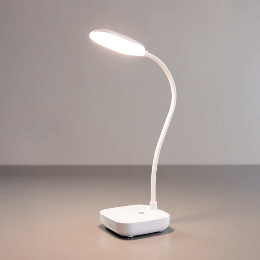 Zuma Line - LED Punjiva stolna lampa LED/7W/1200 mAh 3000/4500/6000K CRI 90 bijela