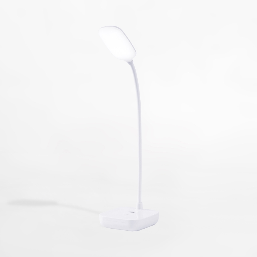 Zuma Line - LED Punjiva stolna lampa LED/7W/1200 mAh 3000/4500/6000K CRI 90 bijela