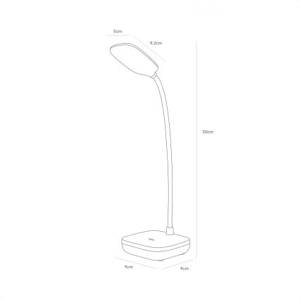 Zuma Line - LED Punjiva stolna lampa LED/7W/1200 mAh 3000/4500/6000K CRI 90 bijela