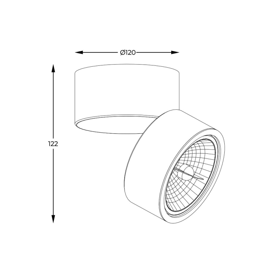 Zuma Line - Reflektor 1xGU10-ES111/15W/230V crna