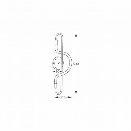 Zuma Line - LED Zidna svjetiljka BALBO LED/10W/230V 3000/4000/6000K crna