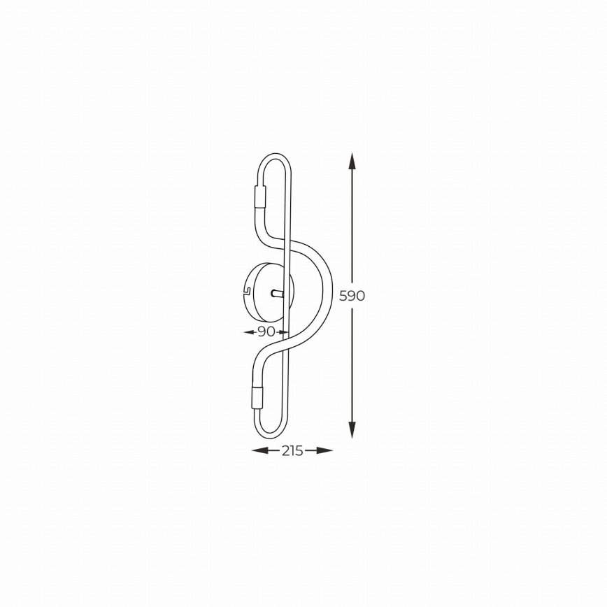 Zuma Line - LED Zidna svjetiljka BALBO LED/10W/230V 3000/4000/6000K crna