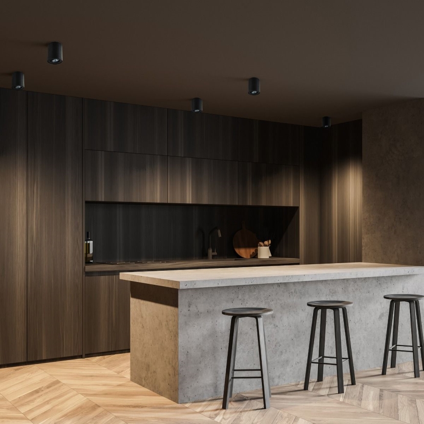 Zuma Line - LED RGBW s možností prigušivanja točkasto svjetlo 1xGU10/6W/230V crno + daljinski upravljač