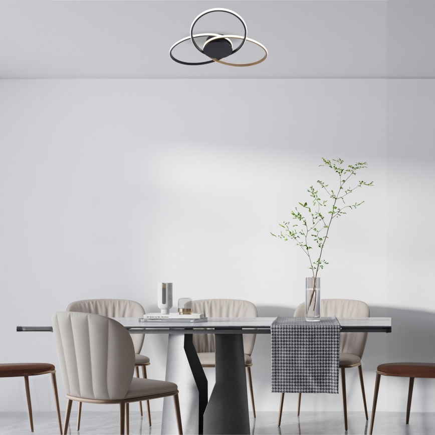 Zuma Line - LED Stropna svjetiljka LED/60W/230V 3000/4000/6000K crna/zlatna